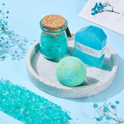Silk Screen Printing Handheld Gift Set with Aromatherapy Candle and Soaking Bath Ball