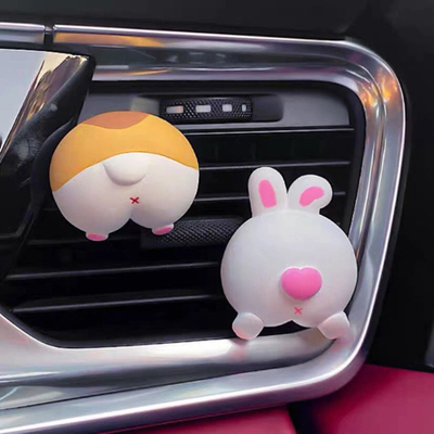 Eye-Catching Car Decoration Corgi Fart Air Outlet Aromatherapy for &quot;Thank You&quot; Gifts