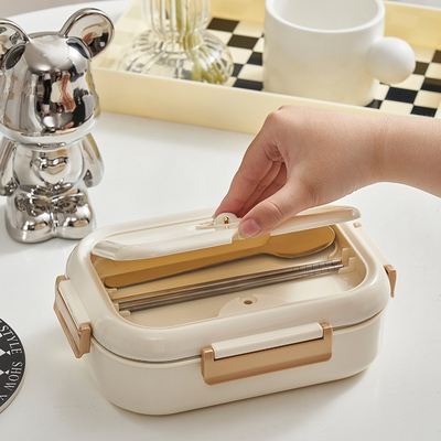 Food Grade Stainless Steel Lunch Box Customized by Enterprises Cute Little Bear Design