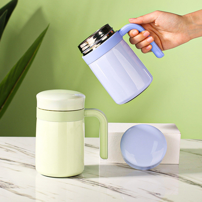 Silk Screen Printed Tea and Water Separation Insulated Cup 500ml Valentine's Day Occasion