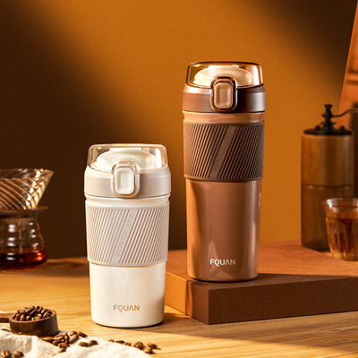 480/650ml Vacuum Handle Spring Cap Cup Bike Coffee Car Insulated Cup Ideal Novelty Gift