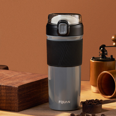 480/650ml Vacuum Handle Spring Cap Cup Bike Coffee Car Insulated Cup Ideal Novelty Gift