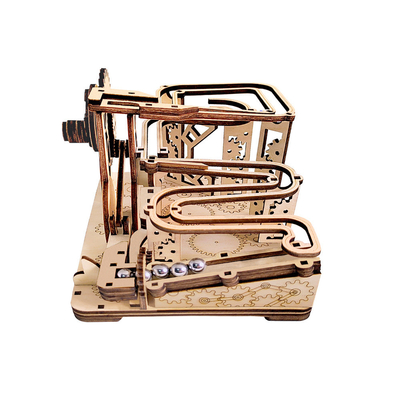 Wooden Track Ball Mechanical Transmission Model Versatile DIY Puzzle Toy for All Ages