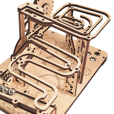 Wooden Track Ball Mechanical Transmission Model Versatile DIY Puzzle Toy for All Ages