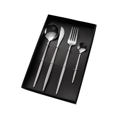 High Aesthetic Value Rust Steel Tableware Set of 4 Pieces Color Printing Novelty Gifts