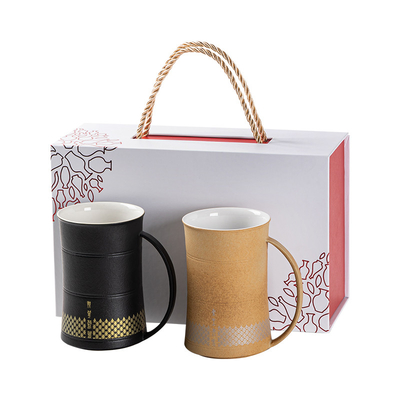 Guofeng Ceramic Water Cup Combination Customer's Logo Printing Techniques for Graphics