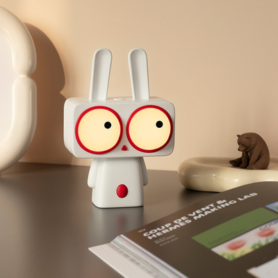 Bobi Rabbit Sleeping Night Light Personalized Cartoon Desktop Light for April Fool's Day