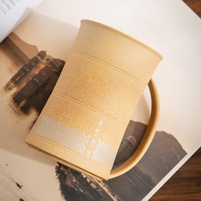 Guofeng Ceramic Water Cup Combination Customer's Logo Printing Techniques for Graphics