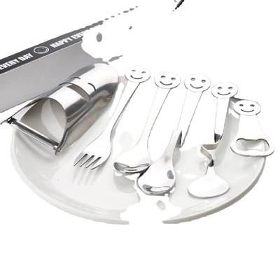 Silk Screen Printing Graphics Stainless Steel Tableware Set for April Fool's Day Fun
