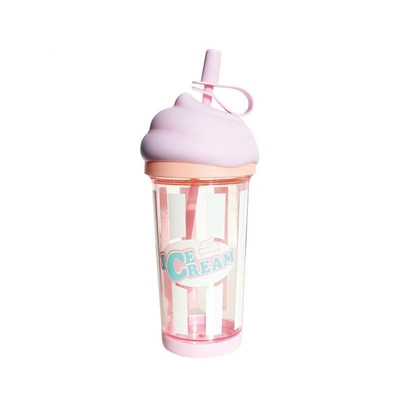 Ice Cream Straw Cup Creative Trend Large Capacity Water Cup for Employee Appreciation