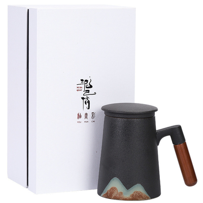 Customized Enterprise Gifts Enamel Painted Ceramic Tea Water Cups for Easter Occasion