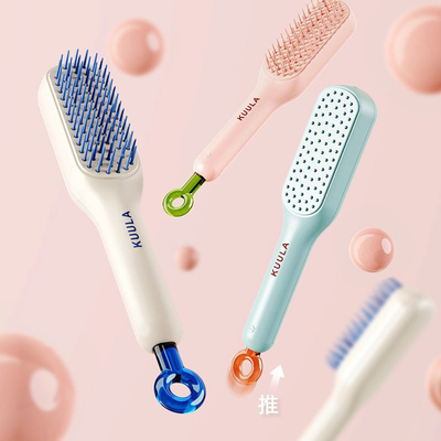 Retractable Comb for Automatic Cleaning of Hair Strands Perfect Women's Day Gift