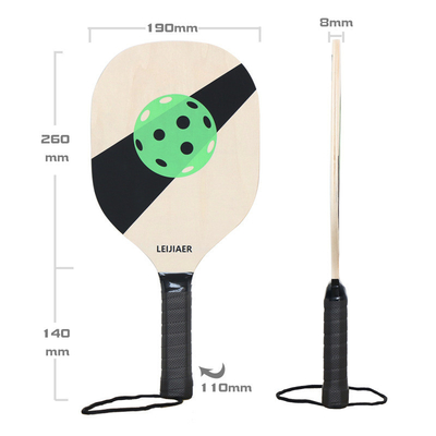 2 Wood Colored Pik Racquets and 2 Pik Balls Essential for Promoting Your Office
