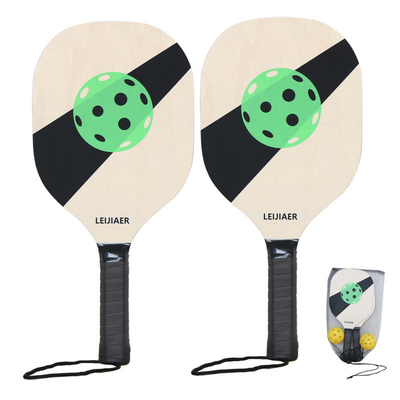 2 Wood Colored Pik Racquets and 2 Pik Balls Essential for Promoting Your Office