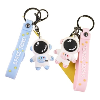 UV Printing Creative Cartoon Astronaut Keychain Three-dimensional Doll Novelty Gift