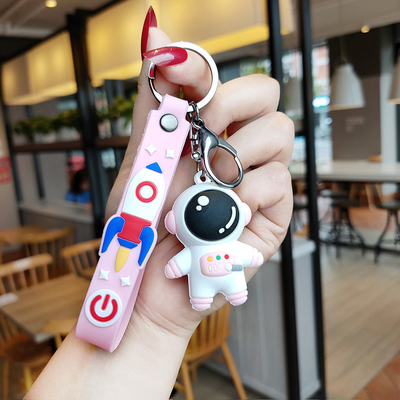UV Printing Creative Cartoon Astronaut Keychain Three-dimensional Doll Novelty Gift