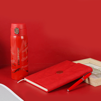-Chic Suit Insulated Cup 450ml Notebook Signing Pen A Must-Have for Sports and Games