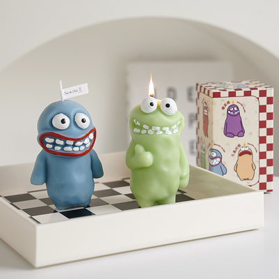 Hotel and Resort Target End User Clay Man Monster Candle for Funny Year Fragrance Gift