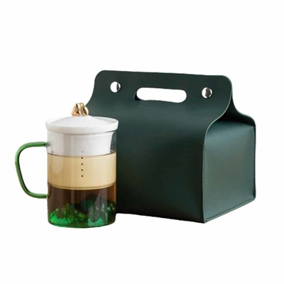 Dragon Boat Festival Gift Guan Shan Cha Shui Separation Glass Cup for Office and Home