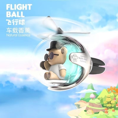 Office Products Teddy Flying Ball Car Scented with UV Printing Techniques
