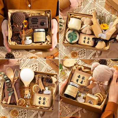 Forest Style Hand Gesture Gift Box Set Novelty Gifts for Bridesmaids and Groomsman
