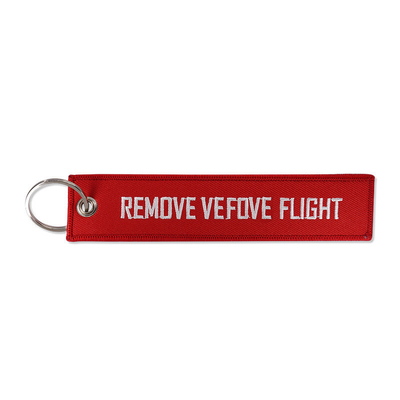 Event Advertising 2024 Double-Sided Lock Edge Embroidered Keychain for Self Defense