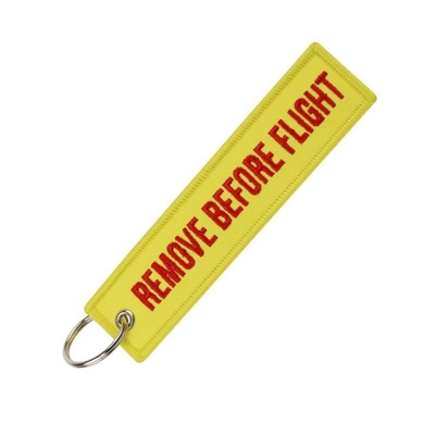 Event Advertising 2024 Double-Sided Lock Edge Embroidered Keychain for Self Defense