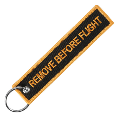 Event Advertising 2024 Double-Sided Lock Edge Embroidered Keychain for Self Defense