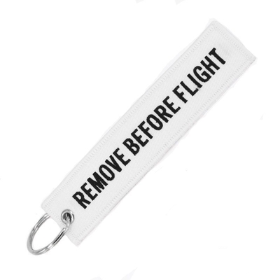 Event Advertising 2024 Double-Sided Lock Edge Embroidered Keychain for Self Defense