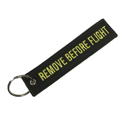 Event Advertising 2024 Double-Sided Lock Edge Embroidered Keychain for Self Defense