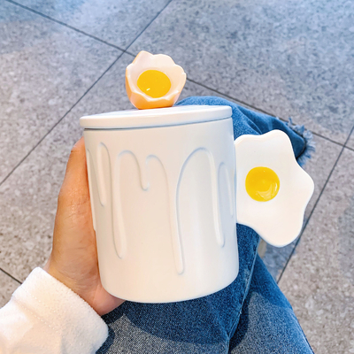 High Appearance Ceramic Cup Office Products Silk Screen Printing Employee's Birthday Gift