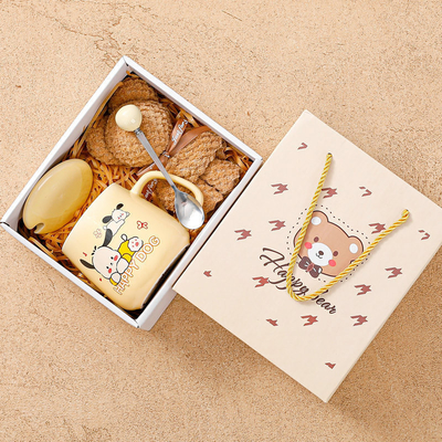 Silk Screen Printed Mug Set Ceramic Colorful Graphics Design Perfect for Any Occasion