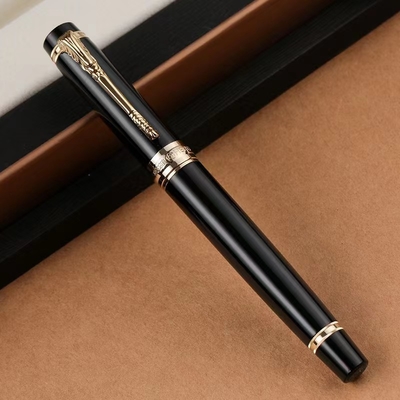 Business Gift Metal Fountain Ink Pen with Custom Logo and 1 Color Graphics Printing