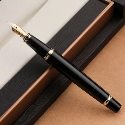 Business Gift Metal Fountain Ink Pen with Custom Logo and 1 Color Graphics Printing