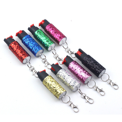 Pressing Self-Defense Keychain with Fashionable Sequin Bag Pendant and Coin Holde