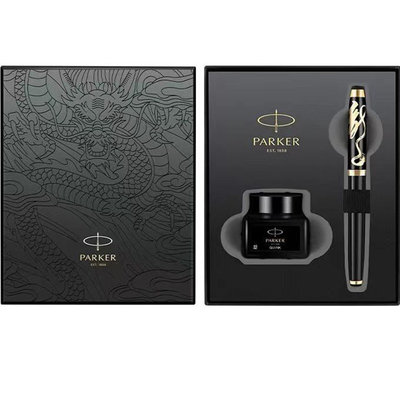 Smooth Writing Gold Clip Ink Pen for Business Gift Box Black Red Special Edition