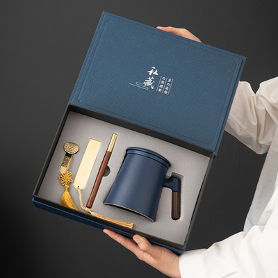 Corporate Annual Meeting Gifts Custom Brass Bookmark Gift Box Set for End Notebooks