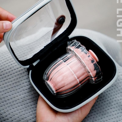 Hotel and Resort Sakura Pink Glass Travel Tea Set Portable Tea Bag One Pot Two Cups Goddess Day Souvenir Gifts