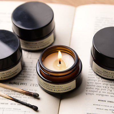 Home Fragrance Candle Aromatherapy Qixi Festival Glass Candlestick Birthday Gift Box