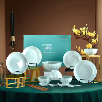 Nordic Minimalist Ceramic Tableware Gift Box Ideal for Graphic Design 1 Color Printing