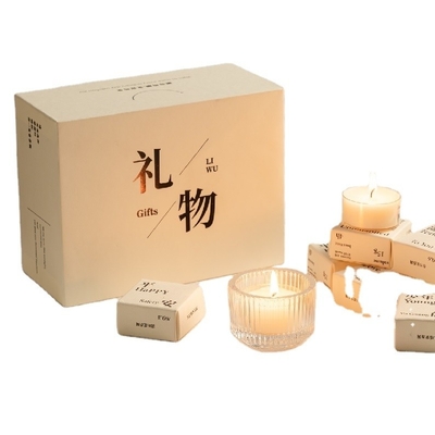 Travel Agency Targeted White Aromatherapy Candle Gift Box Mini Candles Set for Indoor