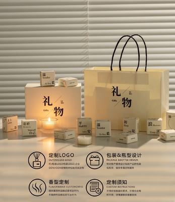 Travel Agency Targeted White Aromatherapy Candle Gift Box Mini Candles Set for Indoor