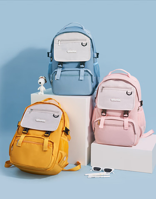 Aihua Shiqing Japanese Korean Style Backpack Large Capacity Anti Splashing Color Collision Computer Bag Entry Gift