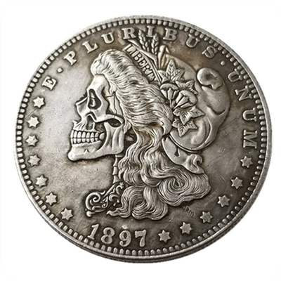 1897 Head Silver Plated Coin Morgan Coin Commemorative Coin Metal Crafts Love Theme