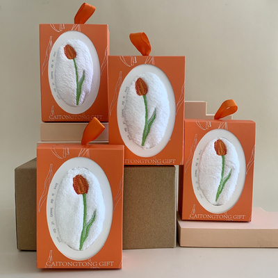 Ins Style Tulip Towel Unique Women's Day Souvenir for Agriculture Enthusiasts on Year