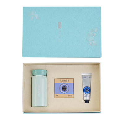 C Lock Thermos Mug L'Occitane Soap Hand Cream Set Ideal for Hotel and Resort Guests