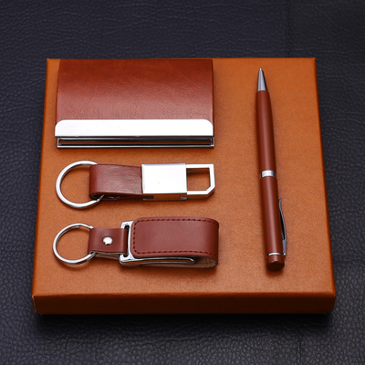 UV Printing Commemorative Souvenir Gift Creative Keychain USB Drive Signature Pen Set