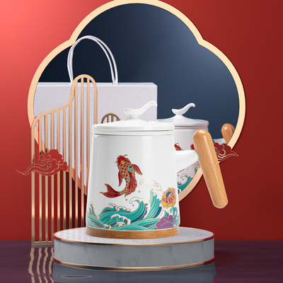 Customized Ceramic Tea Set for Business Companion Gift and Logo Printing