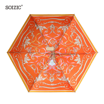 Presentation Gift Set Chinese Scarf Five-Fold Umbrella Set Made of 100% Mulberry Silk