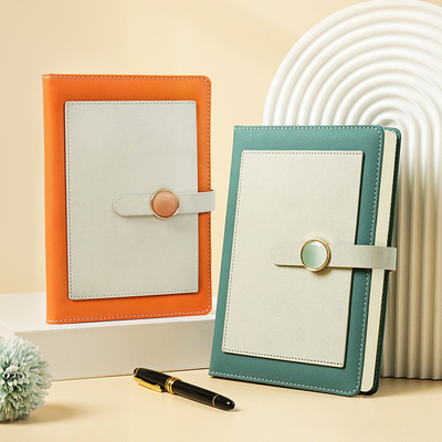 High End Conference Companion Gift A5 Color Blocking Notebook and Metal Neutral Pen